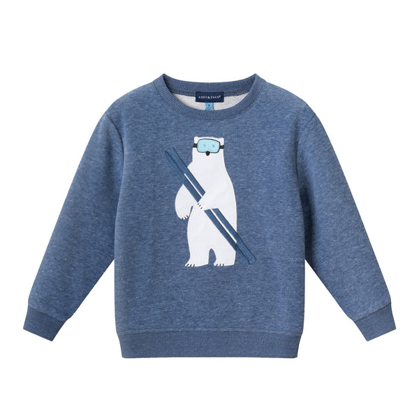 kids-applique-sweatshirt-navy-polar-bear Sophia's StyleSweatshirt-1